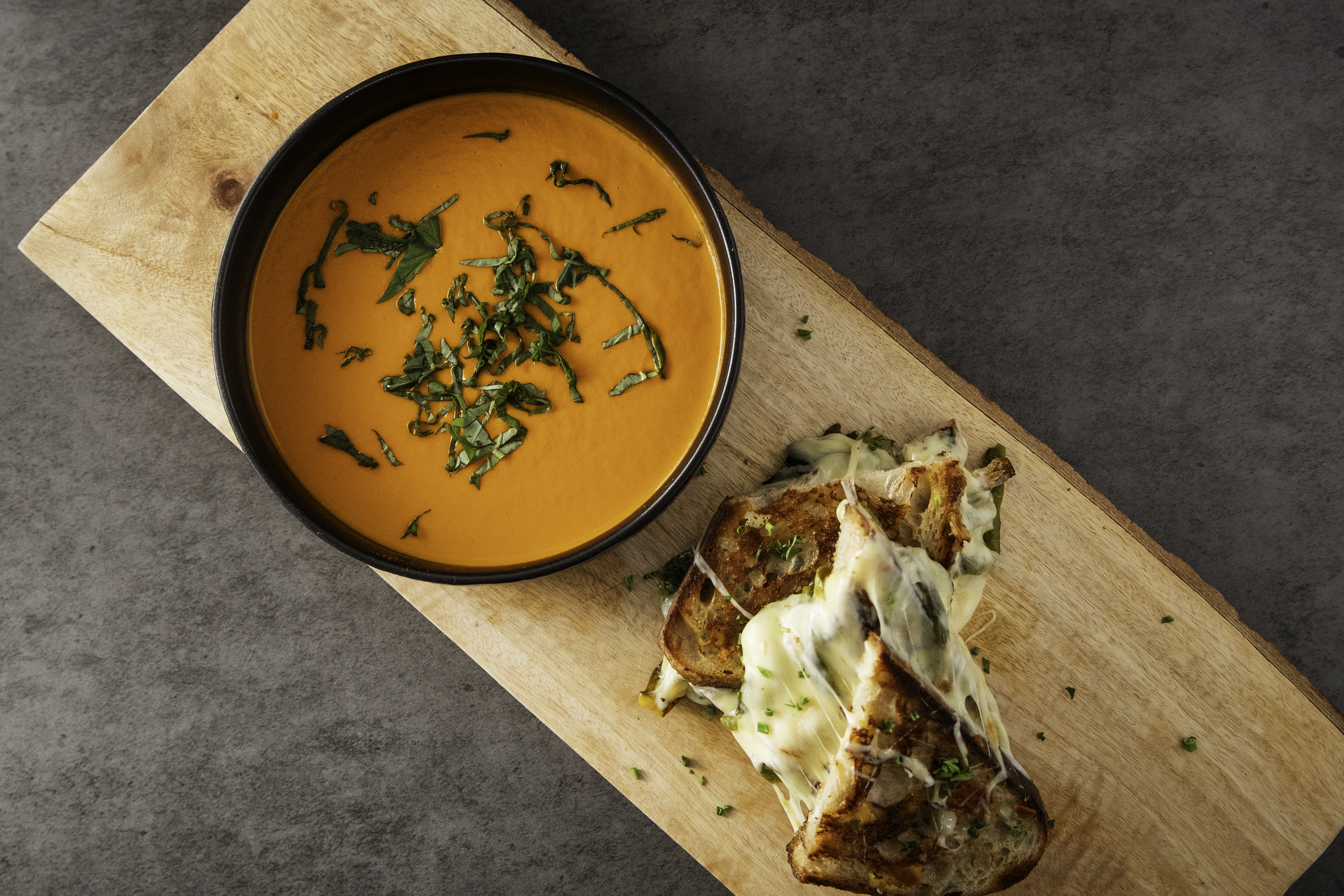 Grilled Cheese & Sicilian Tomato Bisque